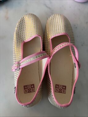 Girls' Cream and Pink Mary Jane Dress Shoes